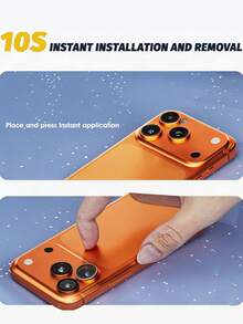 MIGAE 3pcs Transparent High Definition Anti-Glare Military Grade Shockproof 9H Tempered Glass Easy Installation Camera Lens Protector For Phone Case, Compatible With IPhone 18 Pro 18 Pro Max 17 Pro Max 17 Pro 16 Pro Max 16 Pro 15 Pro Max 15 Pro 14 Pro Max 14 Pro Phone Accessories - Clear - View 7