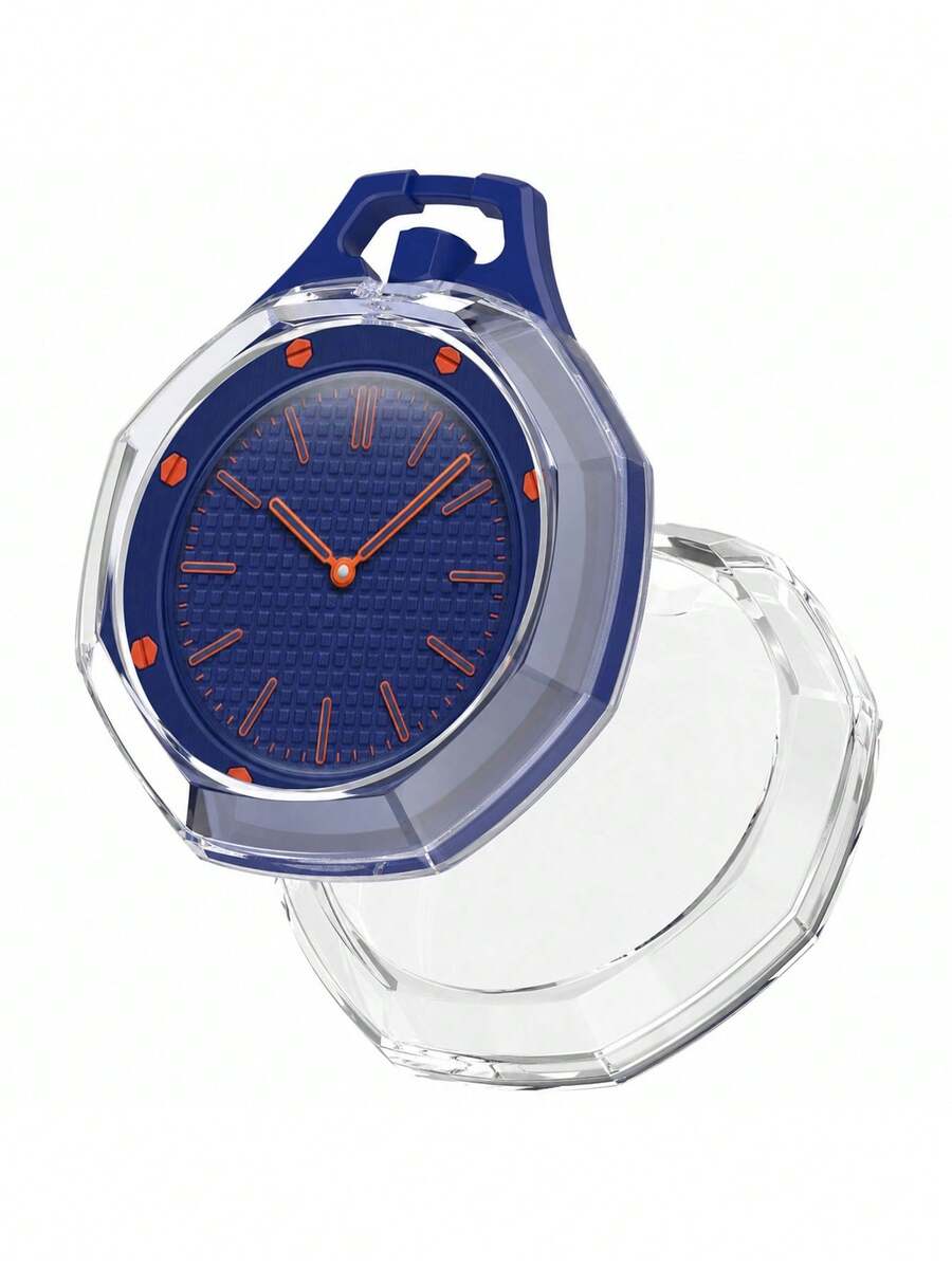 1pc Clear Hanging TPU Watch Case Compatible With Royal Pop Watch, Watch Accessories, Portable Hanging Watch Case, Shock Resistant Watch Case - Clear - View 1