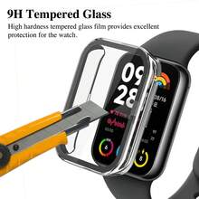 PC Case + Tempered Glass For Xiaomi Mi Band 8Pro/9Pro Screen Protector Anti-Scratch Film & Bumper Protective Hard Cover Accessories - Multicolor - View 6