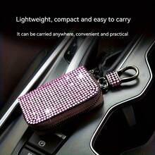 An Elegant And Compact Key Case With Diamonds, Offering Protection And A Modern Touch To Your Vehicle's Interior. - [White] - View 5