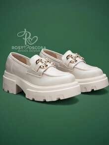 Women Loafers Shoes - Beige - View 5