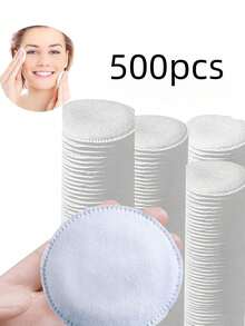 10/100/200/300/500片圓形清潔棉墊，卸妝棉墊，柔軟，適用於臉部、眼睛、皮膚護理與卸妝 - 彩色 - 查看 16