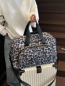 1個新款大容量旅行袋 短途旅行行李袋 健身袋 運動風豹紋印花休閒女包 孕婦包 醫院包 度假包 防水休閒隨身攜帶包 - 彩色 - 查看 7