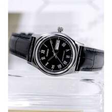 Casio Vintage Roman Small Dial Black Leather Women Watch Dual Calendar Waterproof Casual Office Student Quartz Watch - one-size - View 6