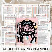 ADHD Cleaning Planner (Spiral Bound) - Color-Coded Cleaning Schedule, Daily/Weekly/Monthly/Yearly Planner, Chore List, & Cleaning Log For Home, Office, Housewives And Moms, Cover Design, Task Management, Essential For Working Professionals - A - View 6