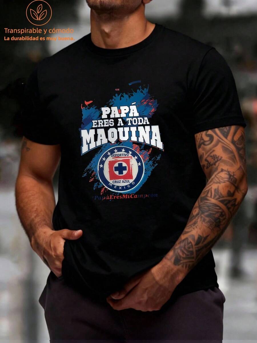 Men's Short-Sleeved, Soft, And Lightweight Beach Shirts For Gym, Leisure, And Outdoor Activities. Black Clothing. Y2K Men's Clothing. Cruz Azul Jersey. Christmas Gifts For Men And Couples. Graphic Set. National Shipping. - 黑色 - 查看 1