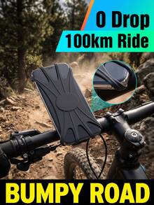 Stoßfeste Fahrrad-Handyhalterung mit weichem Griff und rutschfester Oberfläche, Motorradhalterung, geeignet für Outdoor-Radfahren, ergonomische Fahrrad-Handyhalterung, kann Smartphone sicher befestigen, geeignet für den täglichen Arbeitsweg, stabil für Rennrad/Mountainbike/Roller, Fahrradzubehör, geeignet für Motorrad - Mehrfarbig - Übersicht 4