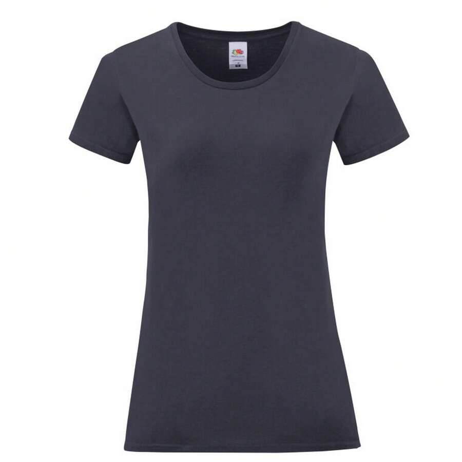 Fruit Of The Loom Womens/Ladies Iconic 150 T-Shirt - 深海軍藍 - 查看 1