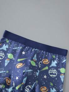 Tween Boy All-Over Print Colorblock Casual Everyday Boxer Briefs 4pcs/Pack - Multicolor - View 4