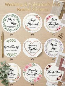 20pcs Personalized Round Text Labels, 5x5cm/2x2in, Customized Waterproof Scratch-Resistant Removable Stickers, Wedding Favor Gift Box Seal Stickers, Thank You Labels, Baking Handmade Business Decoration, Wine Bottle Notebook, Christmas Thanksgiving Gift Labels - Multicolor 5 - View 11