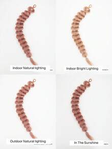1pc Fashion Synthetic Ponytail With Elastic Hair Tie Golden/Brown Braiding Ponytail Hair Extensions Hair Accessories For Kids, Halloween - Multicolor - View 7