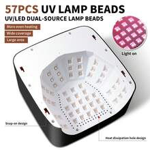 Lampu Kuku UV LED Isi Ulang Nirkabel LIMEGIRL, Pengering Kuku Gel Tanpa Kabel dengan Layar LCD Sentuh, Sensor Otomatis & 3 Pengaturan Timer, Lampu Pengering Kuku Cepat untuk Salon Seni Kuku & Manikur DIY - MultiWarna - View 5
