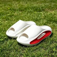 Spring/Autumn Yard Lawn Slide Sandals, Mecha Streamlined Side Window EVA Material, Outdoor Functional Style Women's Greenery Leisure Slippers - White - View 3