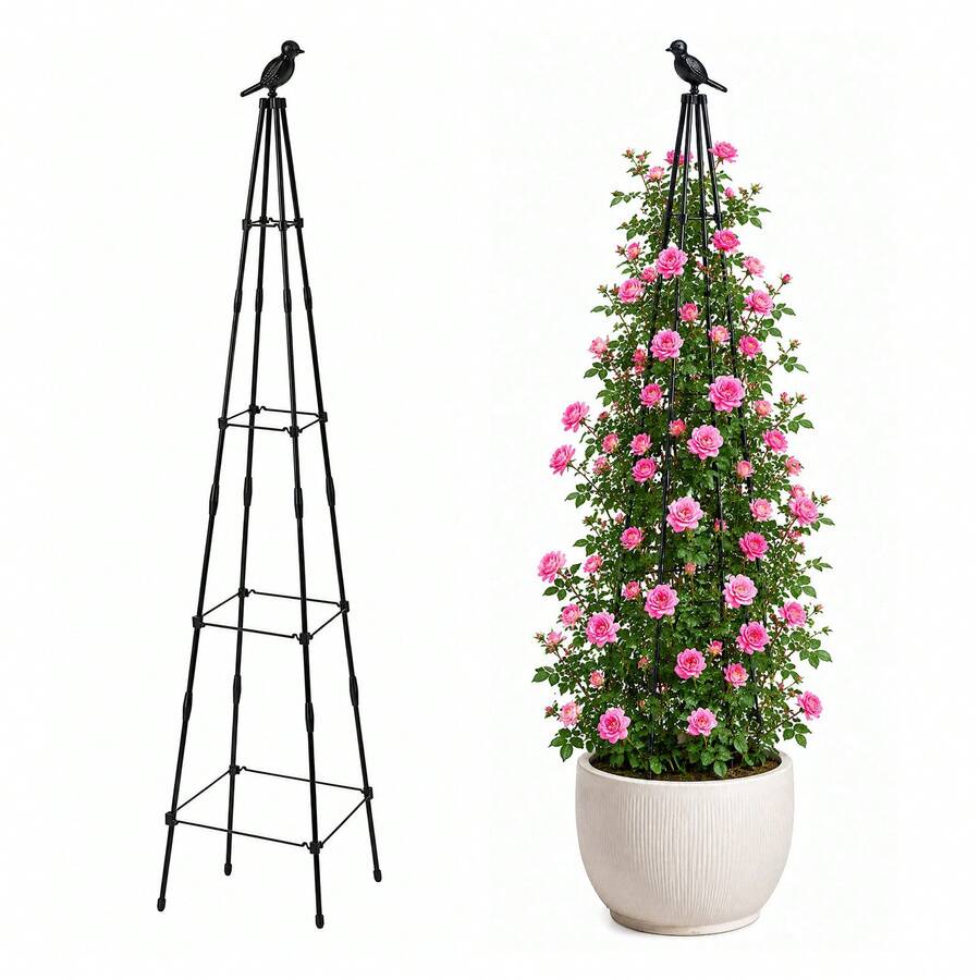 Garden Trellis For Climbing Plants, 170cm Garden Tower Obelisk Support - 查看 1