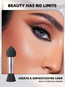Juego de 3 piezas de herramientas de maquillaje profesional de doble extremo, diseño multifuncional para base/corrector/polvo suelto, esencial de viaje, regalo perfecto para maquilladores/principiantes - Multicolor - Ver 4