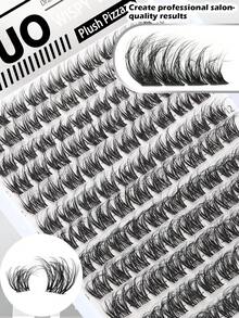 YIDUO DIY Single Cluster False Eyelashes, Rabbit Fairy Style Lightweight Natural Look, 4 Styles D Curl Cluster Lashes, Mixed Length Reusable Faux Mink Hair Eyelash Extensions, Suitable For Bridal, Prom, Daily, Party Makeup, Beginner Friendly - D - View 7