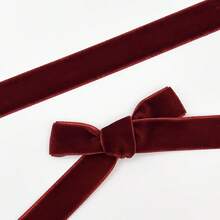 3/8 Inch X 5 Wine Red Flocked Ribbon, 10mm/15mm/20mm/25mm Perfect For Gift Wrapping, Christmas And Wedding Decorations, DIY Bows, Hair Accessories, Sewing Crafts And Party Decorations - Multicolor - View 11