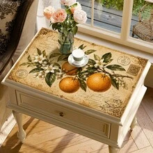 1pc Orange Pattern Print Absorbent Drying Mat, Kitchen Decor Coffee Machine Mat, Laundry Room Accessory Hand-Drip Coffee Pot Drip Tray, Kitchen Floor Mat, Table Mat, Kitchen Countertop Dish Drying Mat, Breakfast Mat, Heat-Resistant Drip Tray With Non-Slip Backing, Diatomaceous Earth Drip Tray, Stain-Hiding, Super Absorbent Kitchen Drip Tray, Easy-To-Clean Dish Rack Mat, Perfect For Kitchen, Dining Table, Coffee Shop, Bar, Holiday, Party, Home Decor, Holiday Gift - Multicolor - View 10