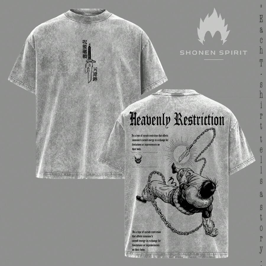 Camiseta Gráfica Heavenly Restriction, Camiseta con Ilustraciones de Toji Zenin Assassin de , Camiseta con Diseño de Guerrero Libre de Energía Maldita Brutal, Ca - Gris Oscuro - Ver 1