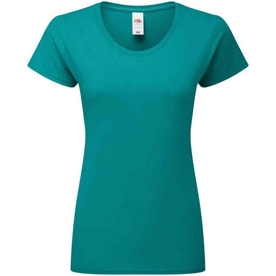 Fruit Of The Loom Womens/Ladies Fit Ringspun Premium Tshirt - Ocean Teal - View 1