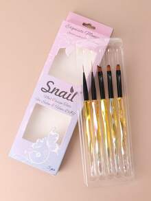 Gradient Diamond Twist Nail Art Brush Set With Exquisite Color Box Packaging, Multiple Color Handle Options, 3pcs / 5pcs Dual Specifications, Nylon Bristle Painting Light Therapy Nail Art Tool - Multicolor - View 16