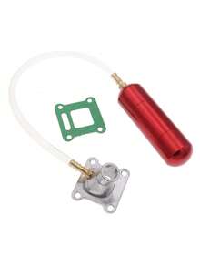 Bouteille de puissance boost en aluminium de course Or Rouge Bleu + Joint de tuyau d'admission pour Mini ATV Quad Dirt Pocket Bike 2 temps 43cc 47cc 49cc - joint de cylindre de compresseur en aluminium + joint de collecteur d'admission - Voir 10