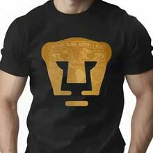S-1XL Unisex Long-Sleeved Pumas UNAM University Print Short-Sleeved Crew Neck Loose-Fitting Casual Sporty Shirt, Ideal For Everyday Wear And Informal Outings. OSYA - 黑色 - 查看 3