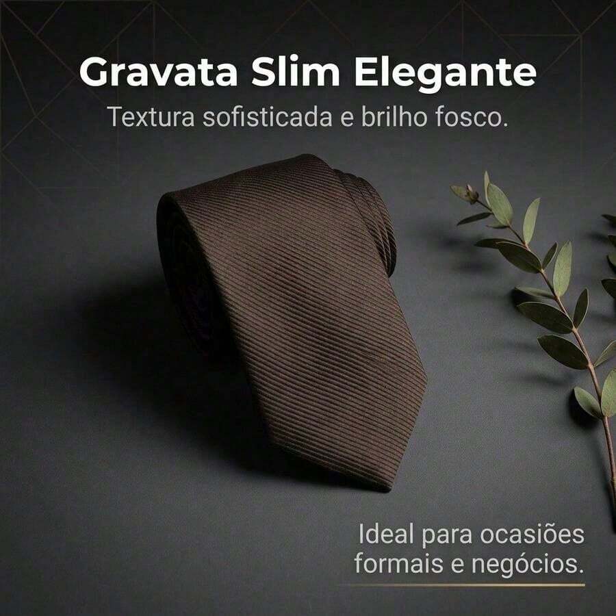 A Matte Twill Tie, A Versatile Tie Suitable For Work, Interviews, And Weddings. - 咖啡棕 - 查看 1