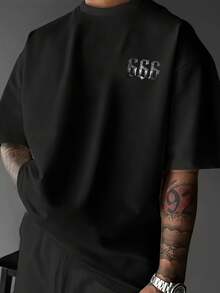 Men T-Shirts - 黑色 - 查看 3