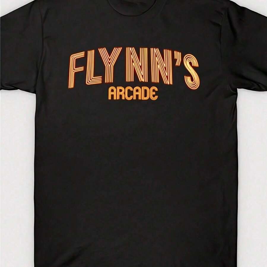 cosas de hombre pride hombre Camiseta estampada de Flynn's Arcade Gaming, Camiseta estampada casual, Peso 220g, 100% Algodón Puro, Deportes al aire libre, Cuello redondo, Manga corta - Negro - Ver 1