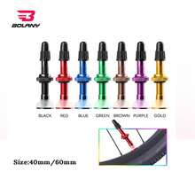 BOALNY BOLANY 2pcs Bicycle Valve 40mm/60mm MTB Road Bike Tubeless Tires Conversion Anodize Aluminum Alloy Sealant Accessories - Multicolor - View 1