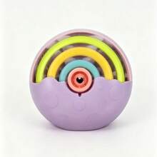 Creative Rainbow Eggshell Electric Bubble Machine, Compact Round Body Anti-Collision, Fully Automatic Bubble Output With Soft Color Matching, Suitable For Baby Home Play, Park Walks, Beach Outings, Ideal Gift For Children's Day, Birthday, Portable Bubble Toy For 3+ Boys And Girls - Multicolor - View 14