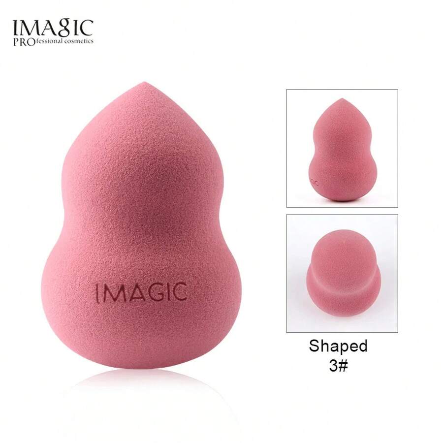 IMAGIC Professional Makeup Sponge - Specialized For Foundation Makeup - Skin-Friendly And Non-Absorbent Beauty Tool. - 粉色 - 查看 1