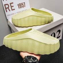2026 Neue Sommer Herren Lässig Pantoffeln Herren Outdoor Strand Sandalen Plateau Clogs Sandalen Damen Leicht Rutschfest Modell Sandalen Fußbekleidung - Grün - Übersicht 5