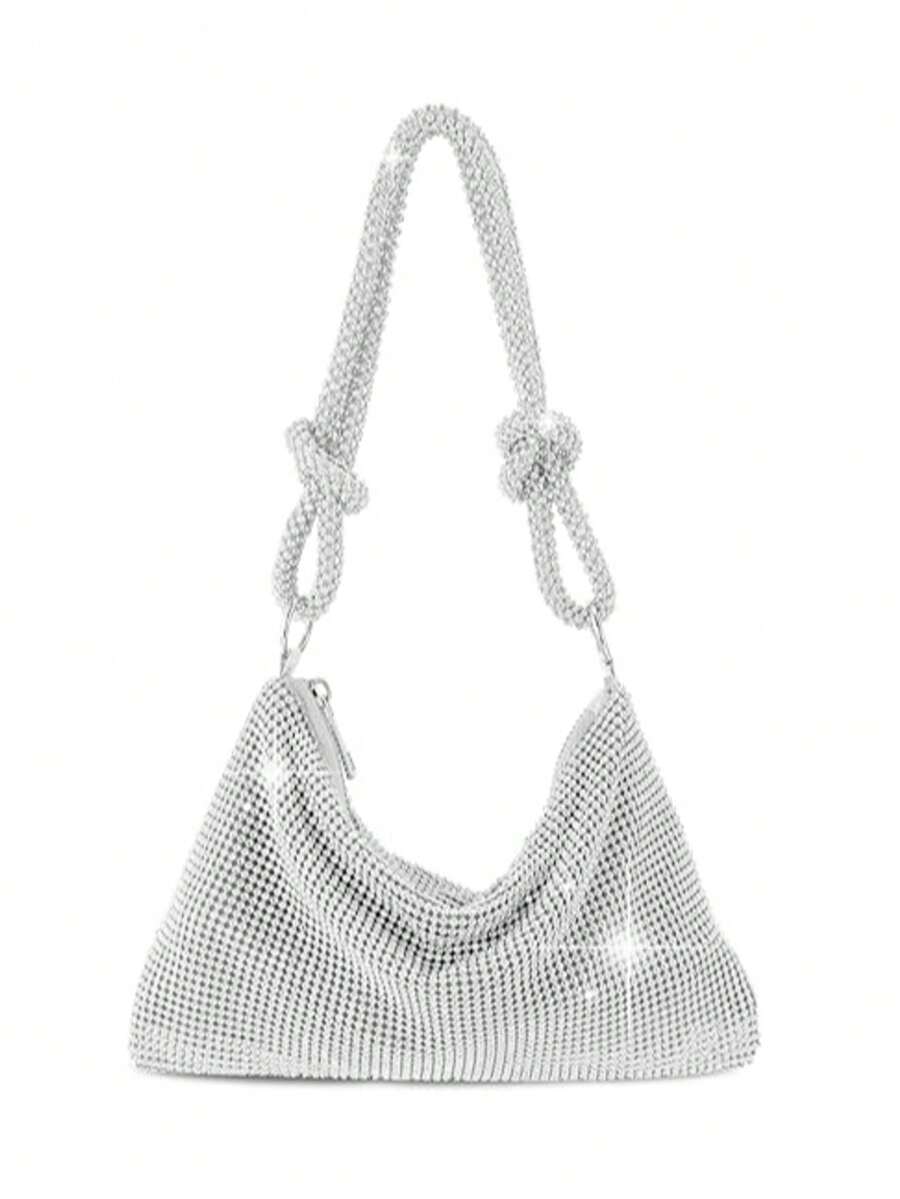 Lightweight, Clear Bag Faux Pearl Bag Evening Bag, Dinner Bag Glamorous, Elegant, Exquisite, Quiet Luxury Rhinestone Glamorous Rhinestone Bag - 彩色 - 查看 1