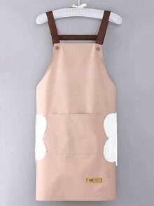 Waterproof & Oil-Proof Kitchen Apron, Suitable For Hair Salon, Cooking, With Pockets, Workwear, Hand-Washable, Fashion Apron - Multicolor - View 4