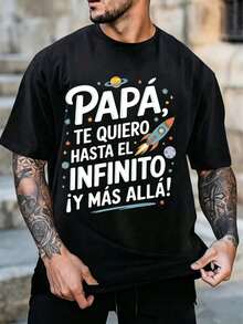 Men's Summer T-Shirt | Father's Day Gift, Gift For Dad - Black and White - View 1