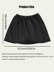 1pc Sport Button Women's Solid Color Simple Daily Sports Skirttennis Skirt,Button Waist Skirt,Anti-Exposure Wrap Skirt Foy Sport/Yoga/ Dancing,Fall - Multicolor - View 4