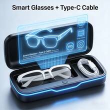 Smart Bluetooth Glasses Anti-Shake Outdoor Sports Wearable  Multifunctional Wireless Audio With Intlligent Voice Assistant - 黑色的 - 查看 1