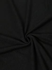 Camiseta de Moda Premium para Mujer con Cuello Redondo, Ecológica - Negro - Ver 5