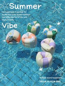 2pcs/Set PVC Inflatable Arm Floats With Arm Sleeves, Unisex, Summer Outdoor Swimming Pool Beach Party Floating Ring, Travel Essential - Multicolor - View 8