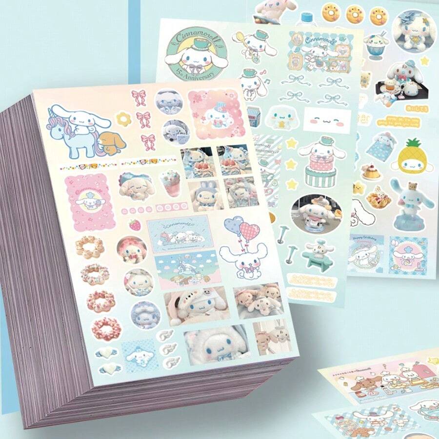 8pcs B Version Pattern Stickers, Suitable For DIY Scrapbooking And Personalized Daily Item Decoration - 8 Sets - View 1