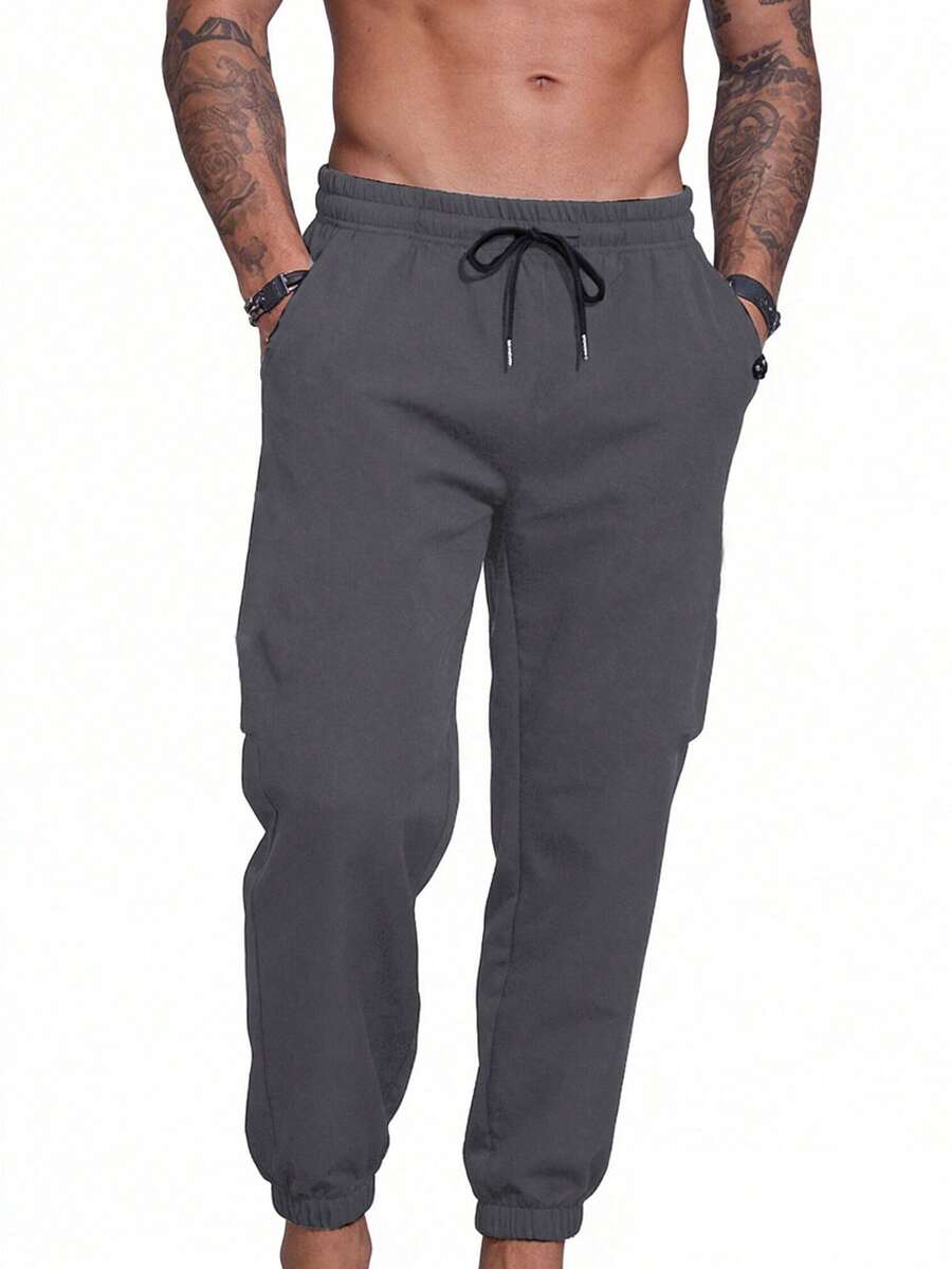 SummerMen's Sports Pants, Quick-Drying And Breathable, Comfortable To Wear, Suitable For Running, Basketball, Outdoor Activities, And Training Grounds - Dark Grey - View 1