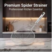 Set Saringan Jaring Stainless Steel, 1/3 buah Peralatan Dapur, Cocok untuk Menggoreng, Meniriskan, dan Menyaring, Keranjang Kawat Baja Halus dengan Pegangan Tahan Panas, Ideal untuk Mie, Pasta, Makanan Goreng, dan Sup, Alat Tahan Lama yang Penting untuk Koki Rumahan - Perak - View 2