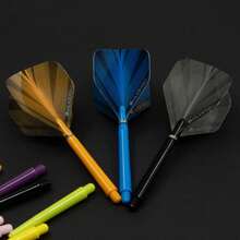 HUANQU 27入混色PC材質飛鏢鏢桿，2BA通用螺紋，適用於軟尖或鋼尖飛鏢，3種長度可選35mm/42mm/48mm（不含螺紋），防摔耐用飛鏢配件，適合專業比賽訓練、休閒娛樂飛鏢愛好者、初學者/專業玩家，理想節日禮物 - 彩色 - 查看 10