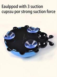Toothbrush Holder, Ladybug Pattern Toothbrush Holder, Wall-Mounted Toothbrush Storage Rack, Suction Cup Bathroom Storage Box, Multi-Functional Toothpaste And Toothbrush Holder, Wall-Mounted Makeup Brush And Comb Storage Rack - Multicolor - View 9