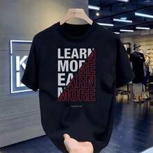 Retro Washed Men Casual T-shirt Hip Hop Oversized Male Daily Wear - Schwarz - Übersicht 1