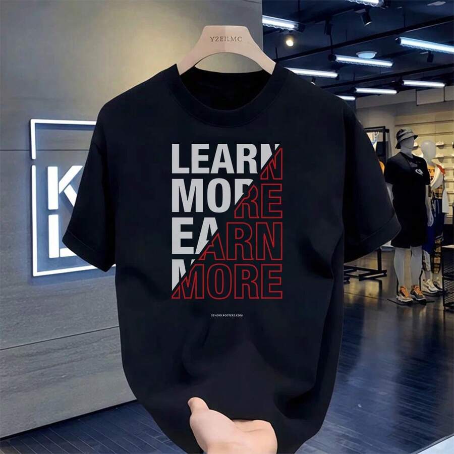 Retro Washed Men Casual T-shirt Hip Hop Oversized Male Daily Wear - Schwarz - Übersicht 1