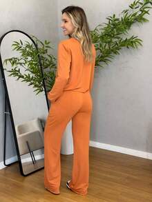 WOMEN'S SET OF PANTS AND LONG SLEEVE SWEATSHIRT, COMFORTABLE AND STYLISH - Tile - View 3