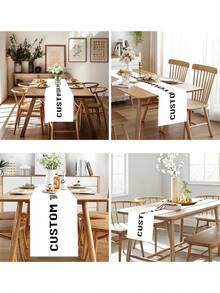 Custom Photo Table Runner & Placemats Set, Personalized Printed Linen-Like Fabric Decor,Custom Placemats,Customized Placemats,Placemats For Dining Table,Home Decor,Kitchen Essentials,Placemats,Table Mats,Place Mats,Kitchen, - Multicolor - View 3